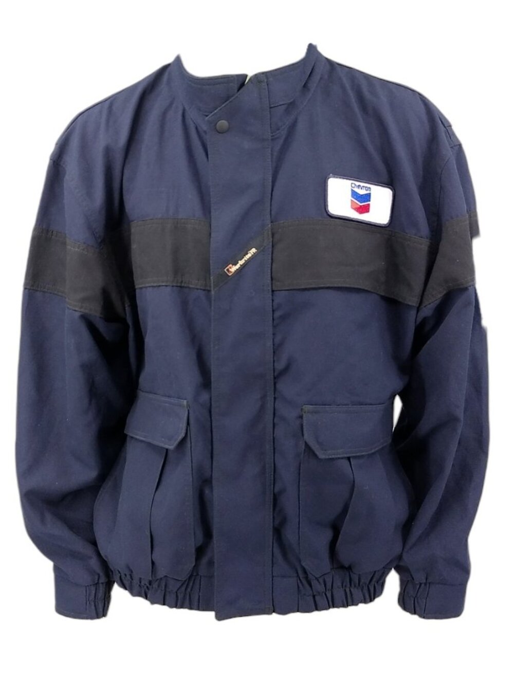 Vintage Workrite FR Bomber Jacket XL Regular Chevron Uniform Blue 320NX60NB